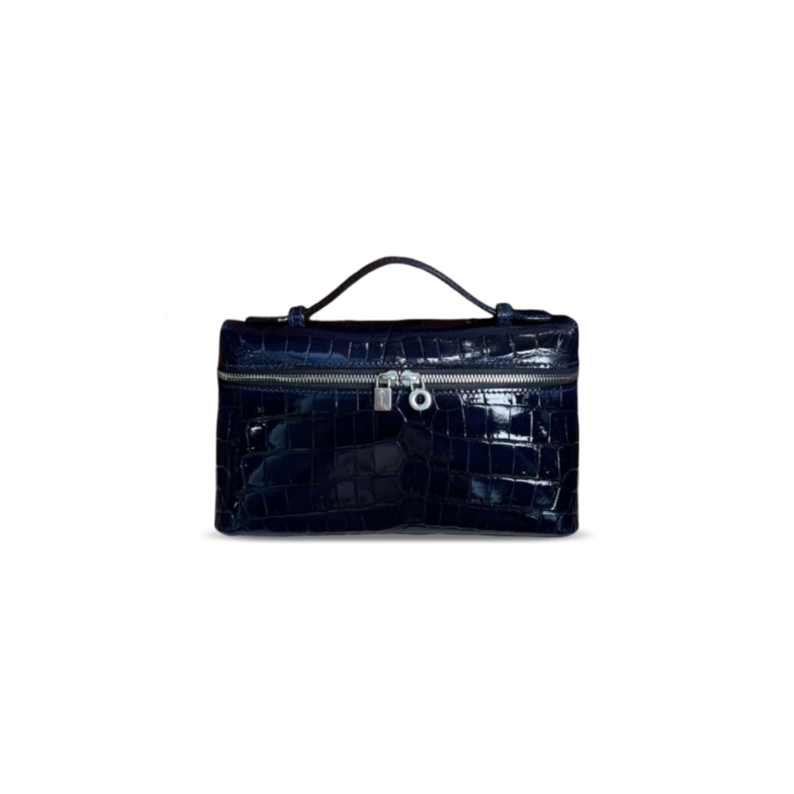 L0r0 P1ana extra pocket l19 crocodile leather (19*11*6.5cm)